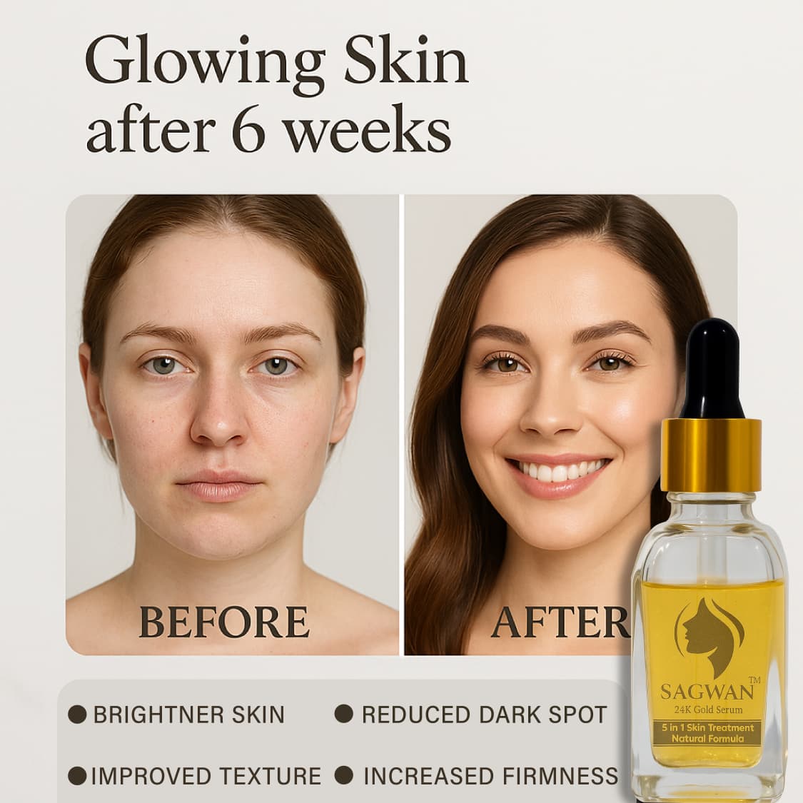 Sagwan 24K Gold Skin Serum (5-in-1 Treatment)